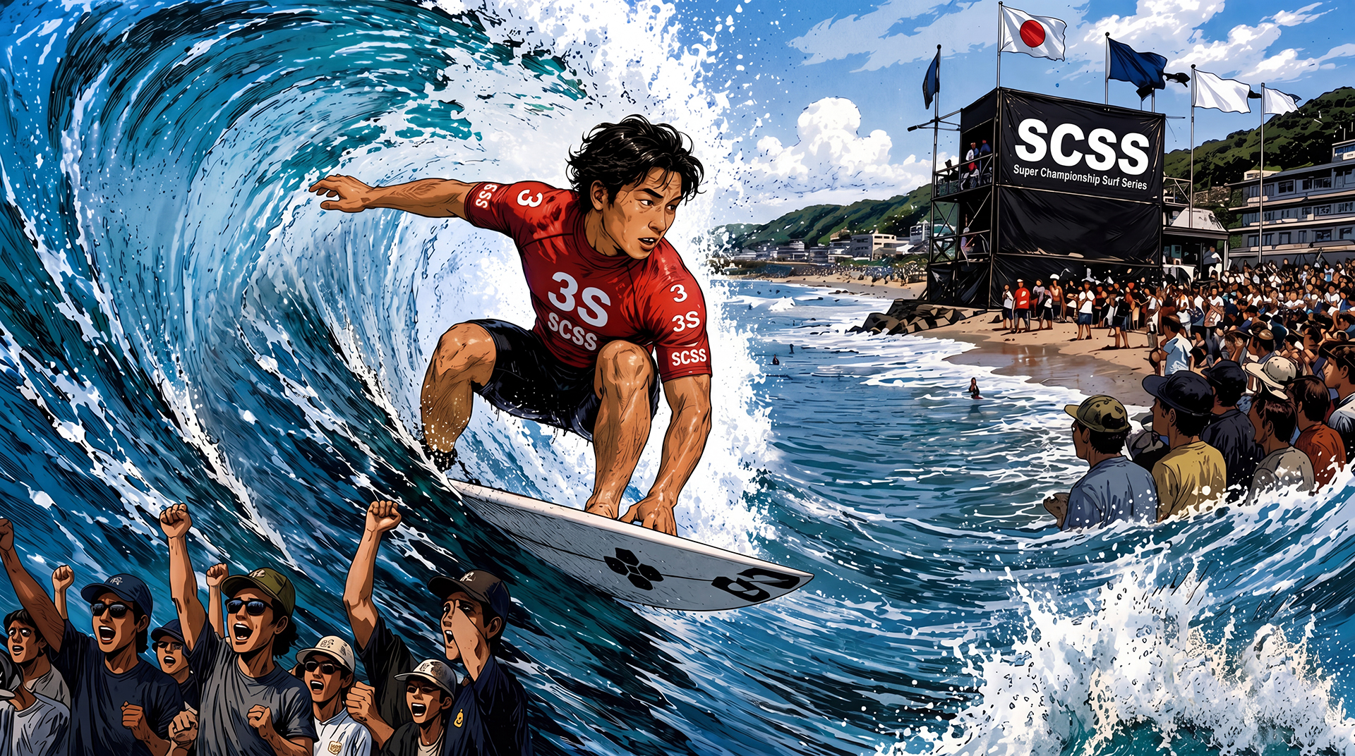 サーフィン大会運営・採点・ライブ配信システム